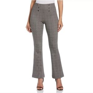 Ella Rafaella High Rise Button Detail Plaid Bootcut Pant size 8